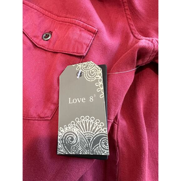 LOVE 8 Womens Button Down Shirt SZ SMALL NWT - Picture 5 of 6